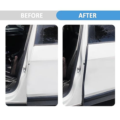 Car Door Seal Strip,U-Shaped Automotive Weather Stripping Rubber Seal Strip with Metal Clips,Universal Push-in Car Door Edge Guards Fits Car Truck RV Boat Home(25Ft) - color: 25Ft
