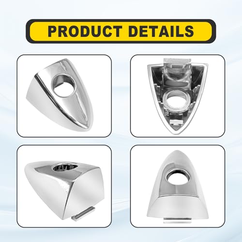 Front Left Driver Side Door Handle Lock Bezel Cap Key Hole Trim Compatible with H0nda Accord 2013-2017, Clarity 4 Door 2017-2018 etc, Door Handle Key Hole Bezel Cover Replaces OE# 72184T2AG21