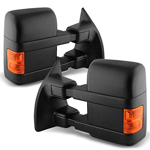 AKKON - For 08-16 Ford SuperDuty Extendable Towing Power Telescoping Wide Angle Side Mirrors Left + Right - size: Driver and Passenger Sides