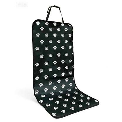 Dog Car Seat Cover for Back Seat，Back Seat Pet Cover for Daily Life, Convenience Waterproof & Nonslip Seat Covers for Pet (Black - Footprint) - color: Black - Footprint