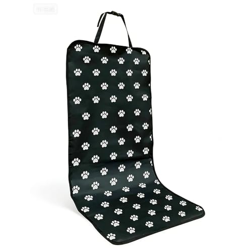 Dog Car Seat Cover for Back Seat，Back Seat Pet Cover for Daily Life, Convenience Waterproof & Nonslip Seat Covers for Pet (Black - Footprint) - color: Black - Footprint