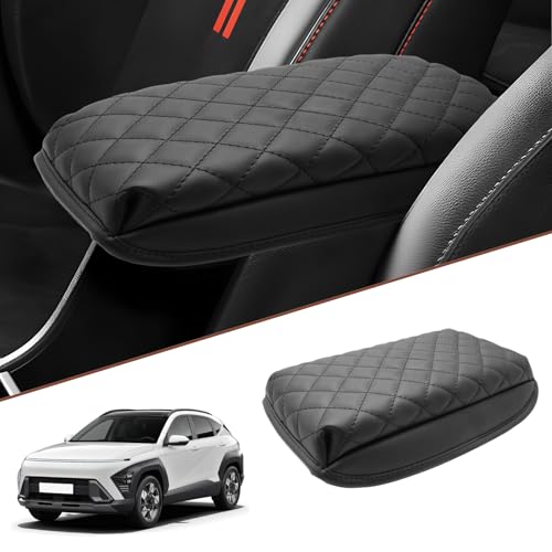 SKTU for 2024 2025 2026 Hyundai Kona Center Console Cover 2024 2025 2026 Kona SE/SEL/N Line/Limited Armrest Pad Cover Kona Seat Box Cover Hyundai Kona 2024 2025 2026 Accessories Center Console Cushion - color: 2024+ Kona