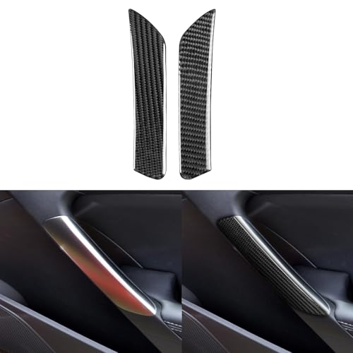 Car Trim Stickers Door Handle Decals Real Carbon Fiber Interior Cover Compatible with Hyundai Genesis Coupe 2013 2014 2015 2016 Accessories Decorations - color: Door Handle Trim