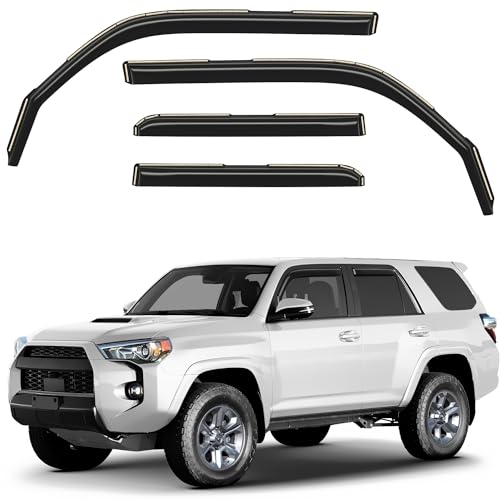 Window Deflectors Smoke Tinted in-Channel Side Window Vent Visor Deflectors Rain Guards Compatible with Toyota 4Runner 2010-2024 - 4 pcs. GW0903 - color: For 4Runner 10-24