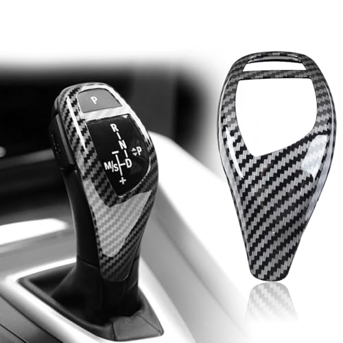 Car Gear Shift Knob Cover Carbon Fiber Grain Accessories for BMW F06 F07 F10 F20 F22 F30 F32 F34 X3 X4 X5 X6 Interior Trim Protector 1 2 3 4 5 Series GT(2010-2019) - size: BMW-1PCS