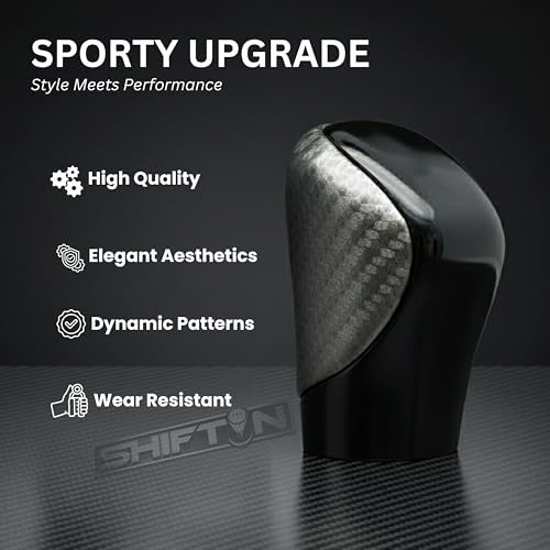 Gear Shift Knob Shifter for Lexus RX-350 ES GS GX IS350 NX300 RC-300 RX 200t 300 350 3450h 450hL 350L (Gray Carbon Leather/Piano Black) - color: Gray Carbon Leather / Piano Black