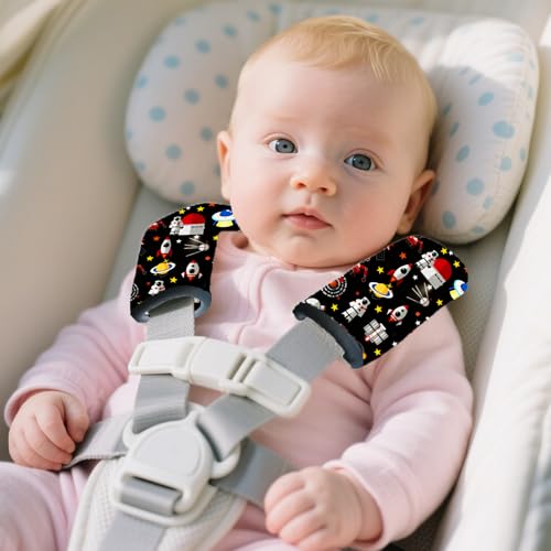 Kid's Seat Belt Cover Pad,Soft Shoulder Seatbelt Covers for Kid,Cute Toddler Seat Cushion (Astronaut) - color: Astronaut