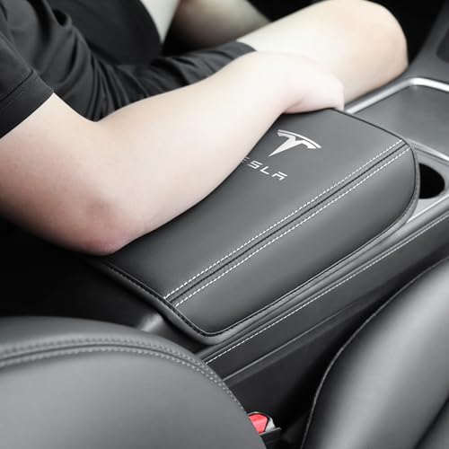 Car Middle Center Console Cover for Tesla Model 3/ Model 3 Highland/Model Y/Y Juniper/YL Accessories Waterproof Middle Arm Rest Cover,Scratch-Resistant Protector Pad