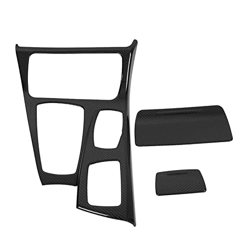 Carbon Pattern Gear Shift Panel Cover Trim, Car Interior Center Console Upgrade Compatible with 5 Series F10 2011-2016, Dashboard Accessory