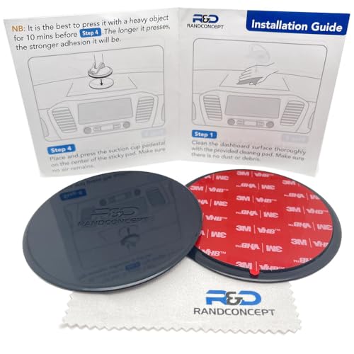 95mm Adhesive Dashboard Pad Mounting Disk with Adhesive for Suction Cup Phone Mount & for Garmin GPS Suction Mount | 3.74" Wide Diameter 2 Pcs - size: 95mm