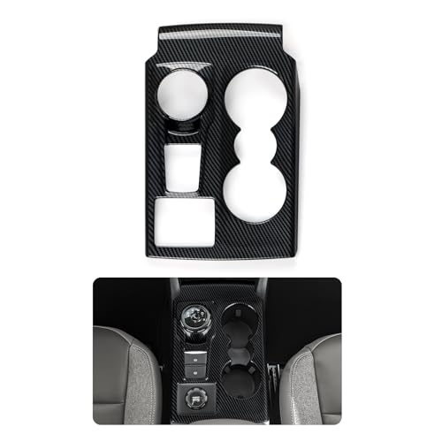 Car Carbon Fiber Gear Shift Panel Sticker Decal Trim Cover Interior Decoration for Ford Bronco Sport 2021 2022 2023 2024 2025 Accessories - color: Gear Shift Panel
