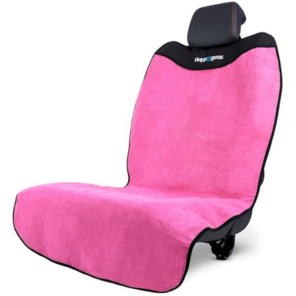 HAPPEGEAR Happeseat Waterproof Car Seat Cover & Protector – Universal Fit Car Seat Towel Cover – Non-Slip Backing, Easy Install & Storage, Machine Washable, Fits Front & Back, Pink - color: Pink