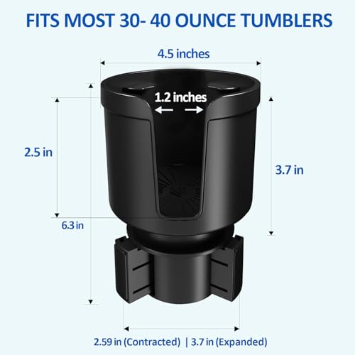 New Car Cup Holder Expander Compatible with Owala FreeSip (32 & 40 Oz. Models), Also Compatible with FreeSip Sway 40oz, Large Water Bottles and Tumblers