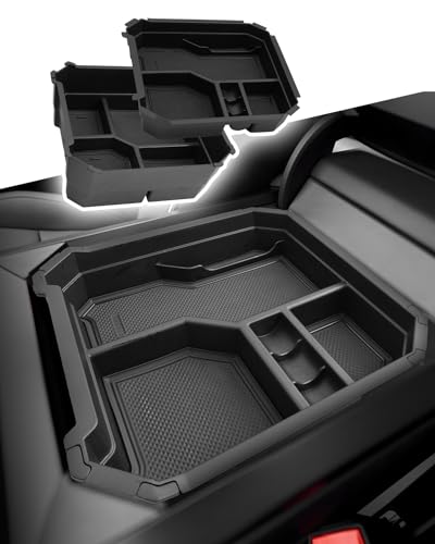 CDEFG Double Layers for 2024 2025 Tesla Cybertruck Center Console Organizer Tray for Cyber Truck 2024 2025 Accessories Armrest Storage Box Insert Tray for Cybertruck Arm Rest Middle Organizer - color: Double decker for 2024 2025 Cybertruck