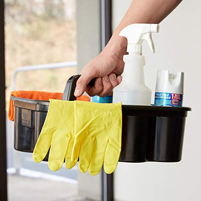 Rubbermaid Commercial Products Deluxe Carry Caddy for Take-Out Coffee/Soft Drinks Postmates/Uber Eats/Food Delivery Cleaning Products Sports/Water Bottles Black - size: 1 Pack