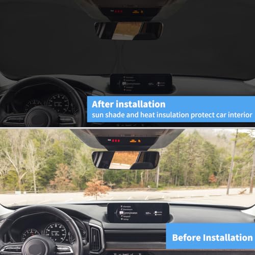 Windshield Sun Shade for Mazda CX-50 Accessories 2023 2024 2025 Window Sunshade Fit Mazda CX50 Sunshade Windshield Cover 4 Layers Front Window Shade Sun Visor Blocks UV Keep Car Cooler - size: S1. for Mazda Cx-50 2023-2025