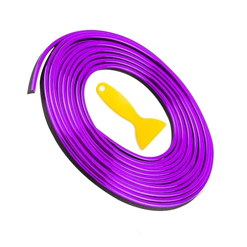 Car Interior Trim Strips, 33Ft Car Electroplating Decoration Styling Door Dashboard, Auto Decorative Flexible Filler Insert Strips, with Installing Tool, Universal for Vehicle, Sedan (Purple) - color: purple