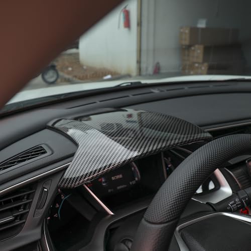 YINGTUU for Honda Civic Accessories 10th Gen 2016 2017 2018 2019 2020 2021 Car Dashboard Instrument Protective Cover Decals Carbon Fiber Pattern - color: Dashboard Protector Cover