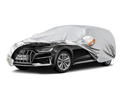 GUNHYI Station Wagon Car Cover Waterproof All Weather, 6 Layers Heavy Duty Full Exterior Cover Universal fit Audi A4 Avant/Allroad, Volvo V60/V70, Toyota Wish etc. Size H2 (See Size Chart) - color: Silver, size: H2-see Vehicle Size Chart