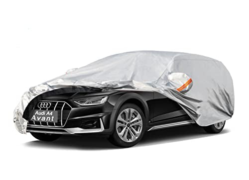 GUNHYI Station Wagon Car Cover Waterproof All Weather, 6 Layers Heavy Duty Full Exterior Cover Universal fit Audi A4 Avant/Allroad, Volvo V60/V70, Toyota Wish etc. Size H2 (See Size Chart) - color: Silver, size: H2-see Vehicle Size Chart