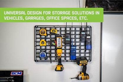 DV8 Offroad Universal Molle Panels | Can Be Mounted Almost Anywhere Including Vehicles, Garages, etc. | Available in 6 Sizes | Universal Mounting for Tools, Recovery Gear, & More (11" x 3") - size: 11" x 3"