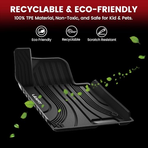 LASFIT Floor Mats for Hyundai Elantra 2026 2025 2024 2023 2022 2021 (Only Fit Gas & Automatic) & Elantra N 2022-2026 (Only Fit Automatic) Custom Fit TPE All Weather Floor Liners Car Mats, Black - size: 2)for Hyundai Elantra | 2021-2026