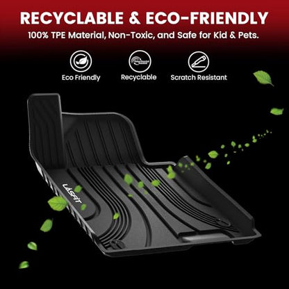 LASFIT Floor Mats for Hyundai Elantra 2026 2025 2024 2023 2022 2021 (Only Fit Gas & Automatic) & Elantra N 2022-2026 (Only Fit Automatic) Custom Fit TPE All Weather Floor Liners Car Mats, Black - size: 2)for Hyundai Elantra | 2021-2026