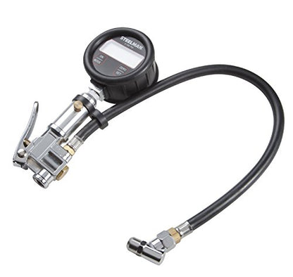 Steelman High Accuracy Digital Gauge Tire Inflator with Temperature and Pressure Compensation, Accurate to 0.25%, Measures 0-100 PSI - style: Temperature Compensating
