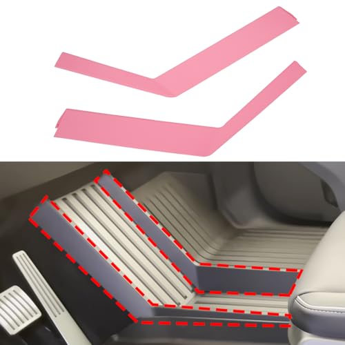 Barong for Tesla Cybertruck Accessoriess Interior Stickers Car Front Row Central Control Sides Cover Trim Frame Decal Pink - color: Front Row Central Control Sides Cover