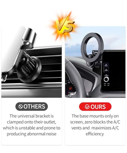 MaserWeller Car Phone Holder for Honda HR-V HRV 2023-2026 Accessories/CR-V CRV 2023 2024 2025 2026 Accessories 7/9-inch Screen Fixed Clip,Phone Mount Compatible with MagSafe, 360° Cell Phone Holder - size: For 23-26 Cr-v & 23-26 Hr-v (7/9 Inch Screen Only