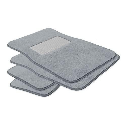 FH Group F14403GRAY Gray Carpet Floor Mat with Heel Pad (Deluxe) - color: Gray