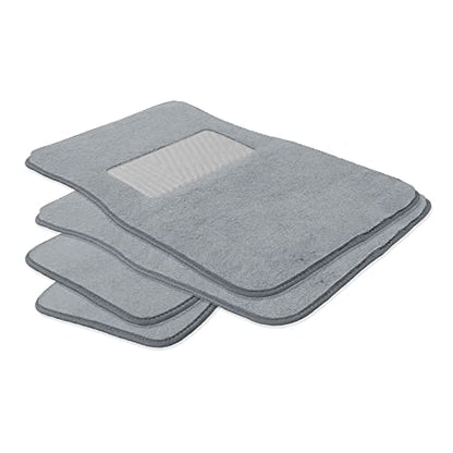 FH Group F14403GRAY Gray Carpet Floor Mat with Heel Pad (Deluxe) - color: Gray