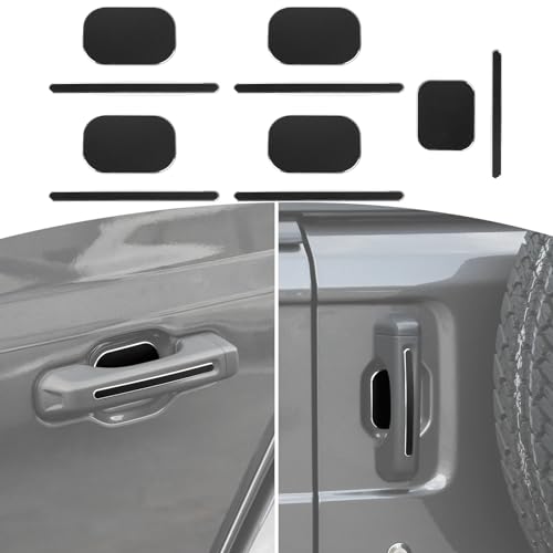 RT-TCZ for Jeep JLU Tailgate Door Handle Covers Inserts Scratch Protector for Jeep Wrangler JLU 2018 up Black Exterior Accessories 10pcs - color: Black