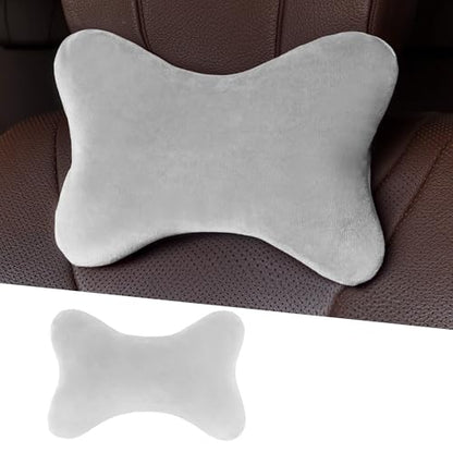 Car Headrest Pillow, Soft Comfortable Memory Foam Automotive Neck Pillow Cushion for Neck Pain Pressure Relief, Universal Fit (Gray) - color: Gray