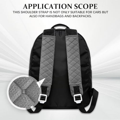 2PCS Car Seat Belt Pads Cover, Fluffy Car Seatbelt Covers, Soft Car Seat Belt Strap Cushion Protect Your Neck and Shoulder, Driving Seat Belt Shoulder Strap Cover for Most Autos (Grey) - color: Grey