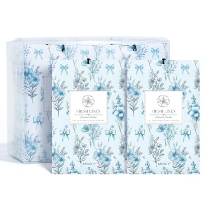MYARO 20 Packs Fresh Linen Sachets for Drawer and Closet, Long-Lasting Sachets Bags Air Freshener Fresh Scents, Potpourri Bags Home Fragrance for Lover - color: Linen Fresh