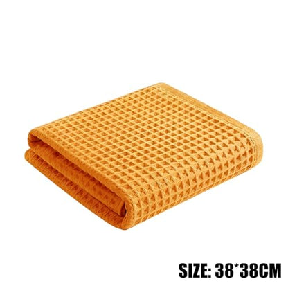 2PCS Car Wash Towel Glass Cleaning Water Drying Microfiber Window Clean Wipe Auto Detailing Waffle Weave (2Pcs-Yellow) - color: 2pcs-yellow