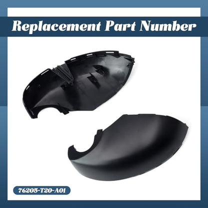 76205-T20-A01 Lower Rearview Mirror Cover Compatible with Honda Civic 11th 2022 2023 2024 2025 without Turn Signal Models Right Passenger Side Mirror Bottom Cover Cap Black Replacement Part