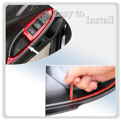 MUXEE Window Switch Panel Cover Trim for Chevrolet Malibu 2016-2024 Wine Red Window Control Button Trim Sport Interior Trim Full Set - color: Wine Red