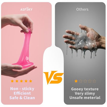 ASFSKY Car Cleaning Gel (Red,watermelon) Cleaning Putty Universal Dust Cleaning Car Interior Cleaner Keyboard Dust Remover Car Slime Gifts for Men Women girl（1 pack） - color: red
