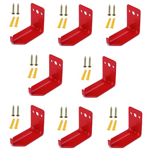 Fire Extinguisher Mount Wall Hook Bracket for Holding up to 20 lbs Extinguishers, Suited for Large and Small Dry Chemical and Water Extinguishers - size: 8 Brackets