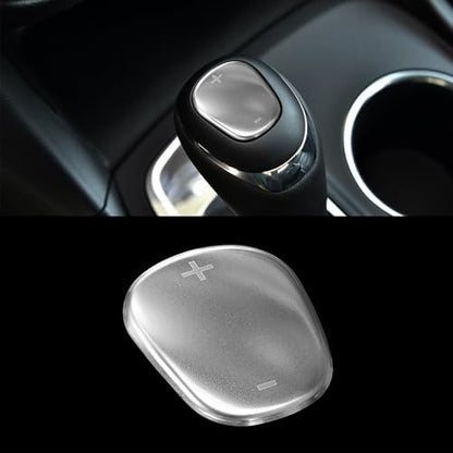 TOMALL Stainless Steel Car Gear Shift Knob Cover Compatible with Chevy Equinox 2018-2020 Shift Panel Trim Gear Lever Cover for Car Interior Car Accessories (Silver) - color: Stainless Gear-Silver