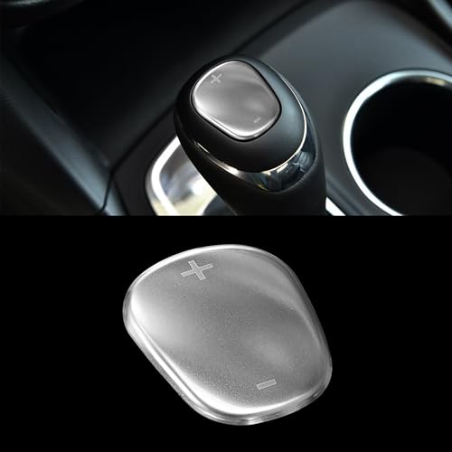TOMALL Stainless Steel Car Gear Shift Knob Cover Compatible with Chevy Equinox 2018-2020 Shift Panel Trim Gear Lever Cover for Car Interior Car Accessories (Silver) - color: Stainless Gear-Silver