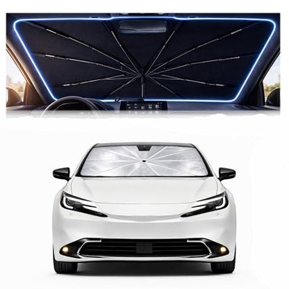 2026 Upgraded Car Windshield Sun Shade Umbrella - Custom-Fit for Toyota Prius (60 Series) 2023-2025 Umbrella Sunshade,Easy Install,UV Protection & Heat Reflective,Keep Interior Cooler - size: For Toyota Prius (60 Series) 2023-2025