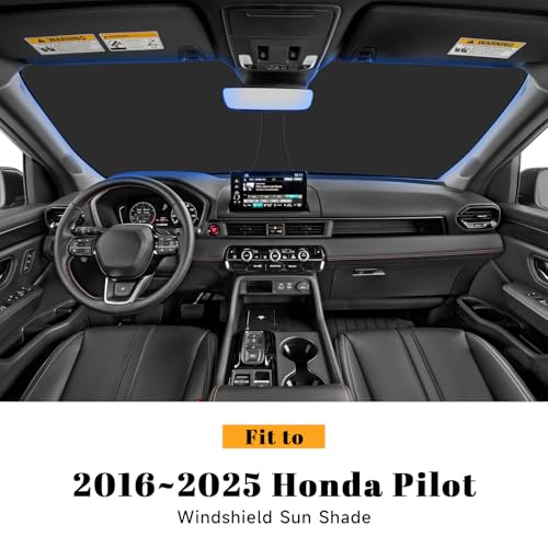 Car Windshield Sun Shade for Honda 2016-2025 2026 Pilot Accessories (OEM Design) Reflective Foldable Heat Insulation Sunshade for Ultimate Protection - size: for Honda 2016-2025 Pilot