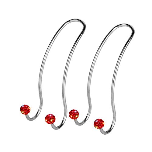 SAVORI Auto Hooks Bling Car Hangers Organizer Seat Headrest Hooks Strong and Durable Backseat Hanger Storage Universal for SUV Truck Vehicle 2 Pack (Red) - color: Red