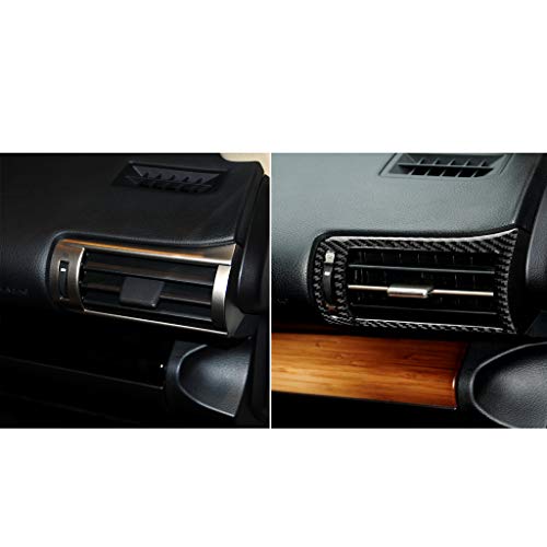 NVCNX Car Dashboard Sides Air Vent Outlet Frame Cover Decal Compatible with Lexus IS250 2014 2015 / IS200t 2016 2017 / IS300 2016-2020 / IS350 2014-2020 Carbon Fiber Interior Trim Accessories Black - color: Air Vent - B