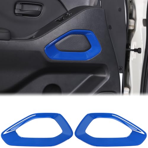 Aunginsy Car Inner Front Door Panel Trim Frame Compatible with Nissan Frontier 2022 2023 2024 2025 Front Side Door Anti-Scratch Panel Look Decorative Cover Protector Sticker ABS Interior Accessories - color: Blue