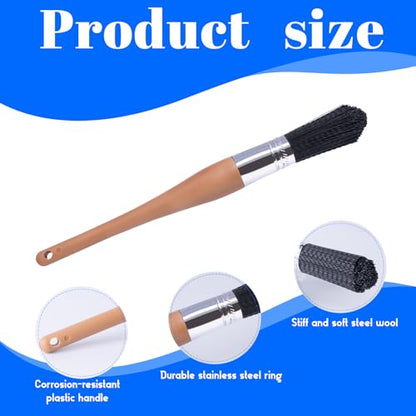 Wesquer Parts Cleaning Brush Home and Auto Use Parts Cleaner Brush Solvent Brush for Cleaning Auto Engine Parts, Clean Motors, Metal Parts, Machinery (Black 2pcs) - color: Black 2pcs