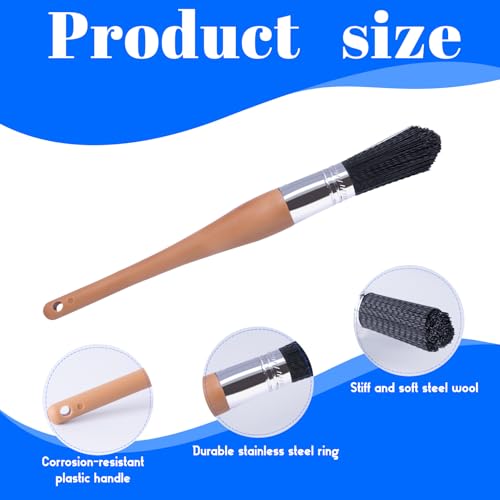 Wesquer Parts Cleaning Brush Home and Auto Use Parts Cleaner Brush Solvent Brush for Cleaning Auto Engine Parts, Clean Motors, Metal Parts, Machinery (Black 6pcs) - color: Black 6pcs